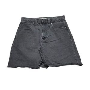 Madewell Rigid Denim A-Line Gray/Black Jean Skirt Size 27